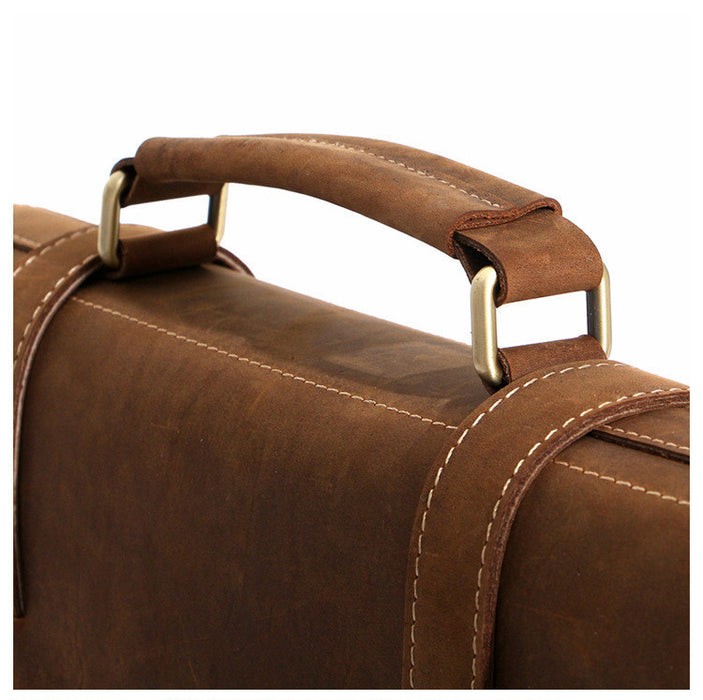 Vintage leather messenger