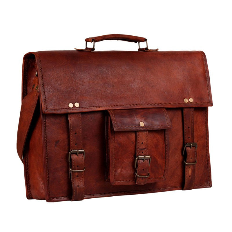 Slim Leather Briefcase, Men's Bags