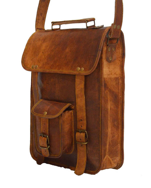 tall leather satchel